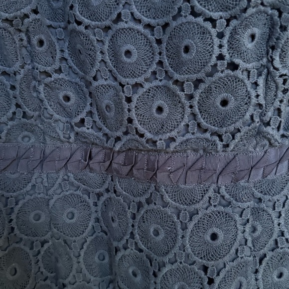 Boden Navy Crochet Lace Sleeveless Shift Dress Women’s Size 8 Cotton Eyelet - Picture 7 of 8
